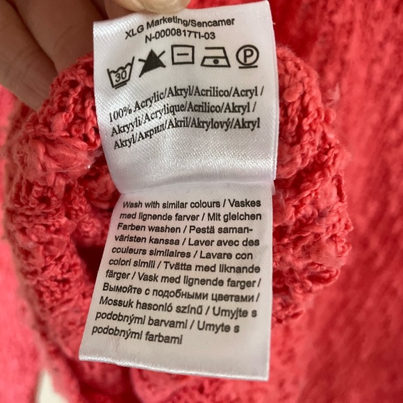 B. Young Aeba Pullover Textured Coral Size Medium - Picture 8 of 8